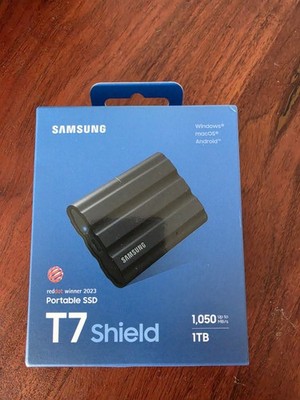 SAMSUNG Portable SSD T7 PC/Mac Festplatte, 1 TB SSD, extern, Titan grey