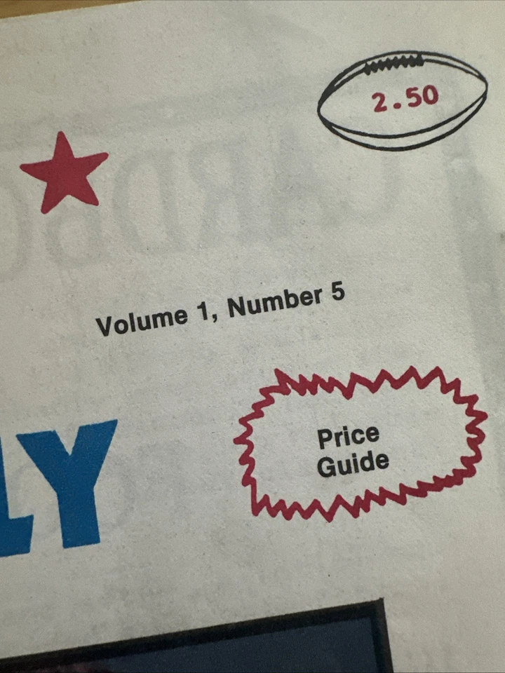 #A12 Lot Of  2 Vintage 1989 Vol. 1 No. 2 & 5 Football Monthly Price Guide - Image 3 of 4