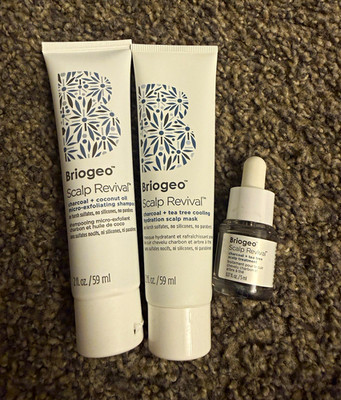 Briogeo Scalp Revival Travel Set Shampoo Mask Treatment Charcoal Tea Tree