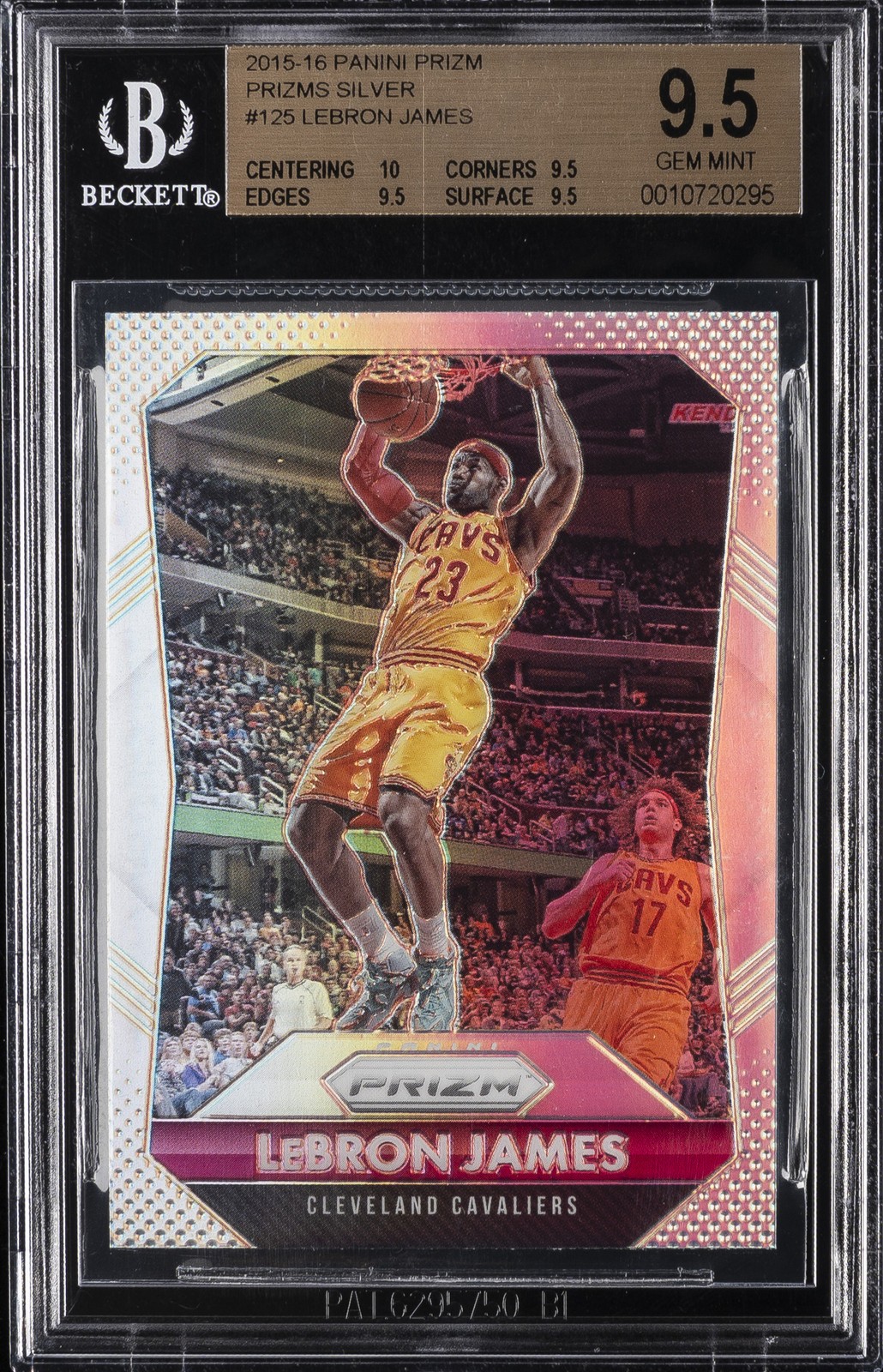 2015-16 PANINI PRIZM PRIZMS SILVER #125 LEBRON JAMES BGS 9.5