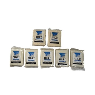 CERNIT Polymer Clay Flesh White Lot Of 7 2.3oz 65g Oven Bake Modeling Clay Bulk 
