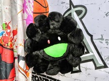Black  Green Sunflower Plush Pillow