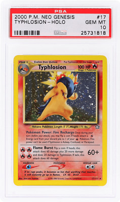 2000 Pokemon Neo Genesis Typhlosion Holo #17 PSA 10 | eBay