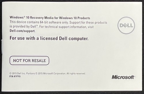Dell Mentor Media Windows 10 64Bit Recovery Media USB Drive / 8GB / CVKJ9 - Picture 5 of 7