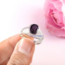 Natural Smoky Quartz Gemstone with 925 Sterling Silver Ring For Men's 3331