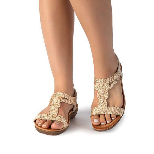 JOMIX Damen Sandalen Sommer Elegant Flach Bequem Sandalen - Bild 18 von 24
