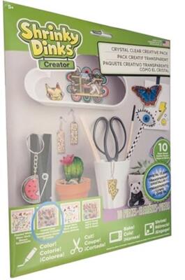 Shrinky Dinks Creative Pack 10 Sheets Crystal  Assorted Styles , Pattern Names 