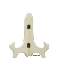 9" Large White EASEL Wood DISPLAY Plate Stand HIGH QUALITY