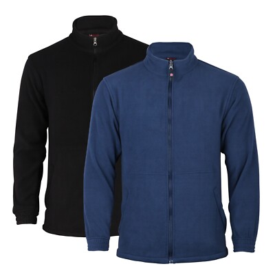 HERREN FLEECEJACKE mit Tasche Full Zip Classic Outdoor Arbeit FLEECEJACKE