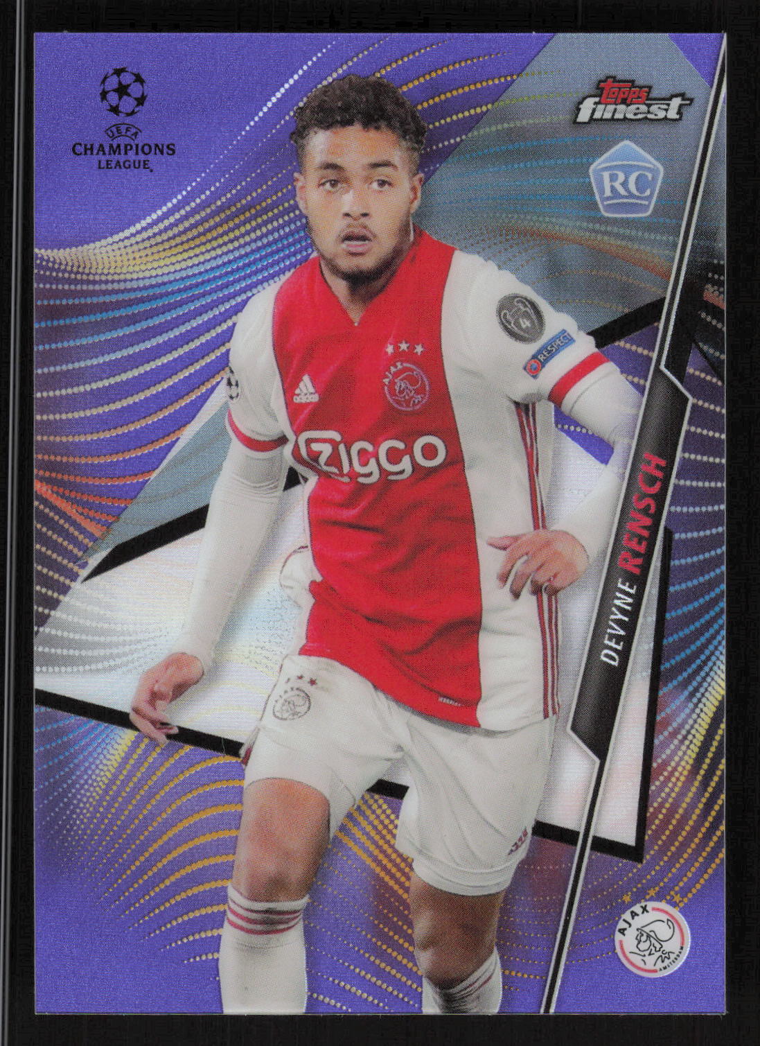 2020-21 Topps Finest UEFA Champions League #83 Devyne Rensch Purple /250 Card