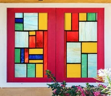 3D Red Brick ZHU501 Window Film Print Sticker Cling Stained Glass UV Zoe