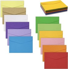 Mini Coloured Envelopes 60 Pcs Small Envelopes 12 Assorted Colours for Greeting