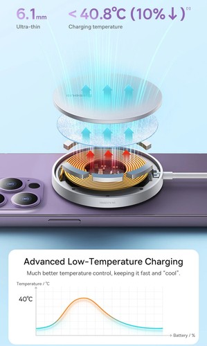 Baseus 15W Magnetic Wireless Charger For iPhone 15 Qi Wireless Charger Cable - Picture 15 of 18