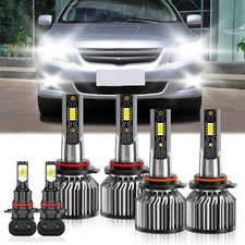 Combo LED Headlight Bulb Fog Light Kit Super Bright For Toyota Corolla 2005-2008