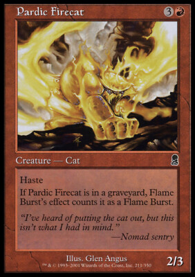 MTG Magic the Gathering Pardic Firecat (211/352) Odyssey MP