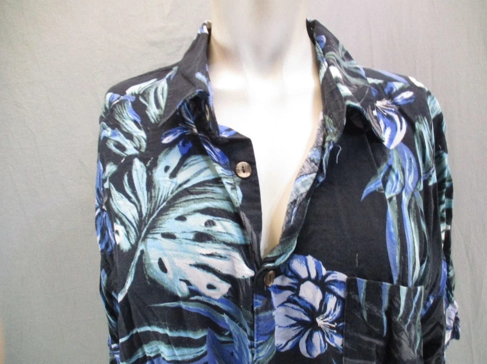 BOCA ISLAND WEAR Size XL Mens Multicolor Silk Blend Short Sleeve Shirt 453 - Image 2 of 4