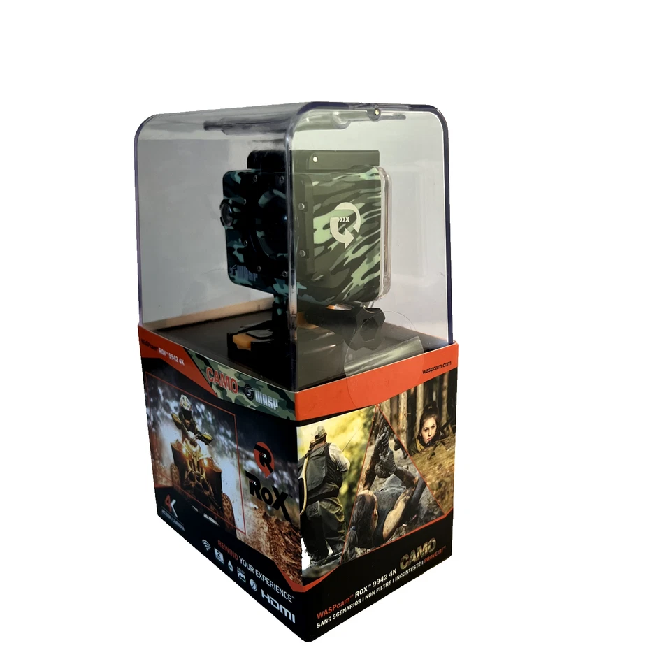 WASPCAM ROX 9942 Wi-Fi 4K Camo  Sports Action Camera 2 inch LCD screen NEW - Image 3 of 4