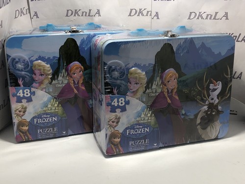 Disney Frozen Elsa, Anna & Olaf Puzzle in Tin Lunch Box with Handle (48-Piece) - Picture 2 of 10