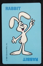 1981 General Mills Cereal Card Game Fish Rabbit Card