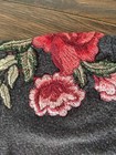 Worn Once Size 7 8 S Kiddo Roses Floral Gray White Girl Sweater Top Embroidered — photo 2