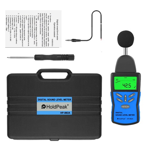 Sound Level Meter Digital Noise Test Decibel Measurement 30-130DB AC DC Analog - Picture 2 of 11