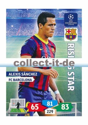 Panini Adrenalyn XL Champions League 13/14 - 71 - Alexis Sanchez - Rising Star