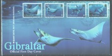 Gibraltar, 2006 FDC Teufelsrochen, 4 Werte (1050-53) mit Sonderstempel 