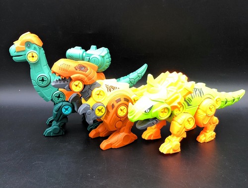 3 X Dinosaur Take Apart & Screw Back Toy With Working Battery Screwdriver Bundle - Picture 2 of 10