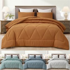 Rory 3-Piece Triangle Geometric Quilted Soft Washed Microfiber Comforter Set