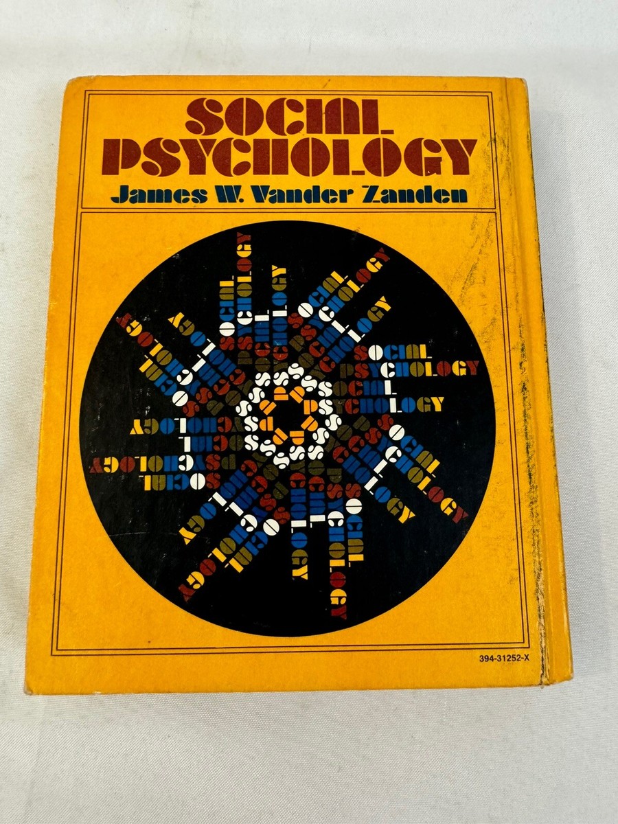 Social Psychology Vander Zander 1977 Hardback 394-31252-X Random