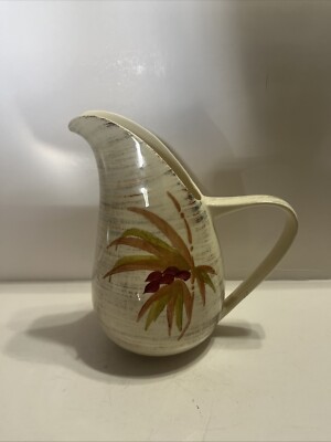 9 Inch Pottery Pitcher Trade Winds California USA Vernonware Glazed Nice 277