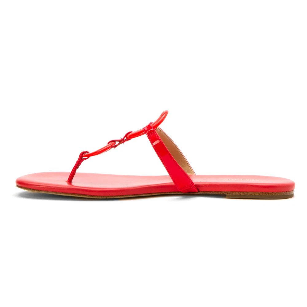 Michael kors 2024 red flat sandals