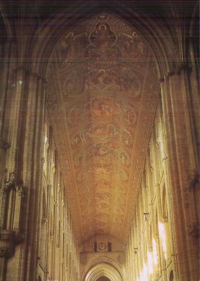 Alte Postkarte - Ely Cathedral - The nave ceiling