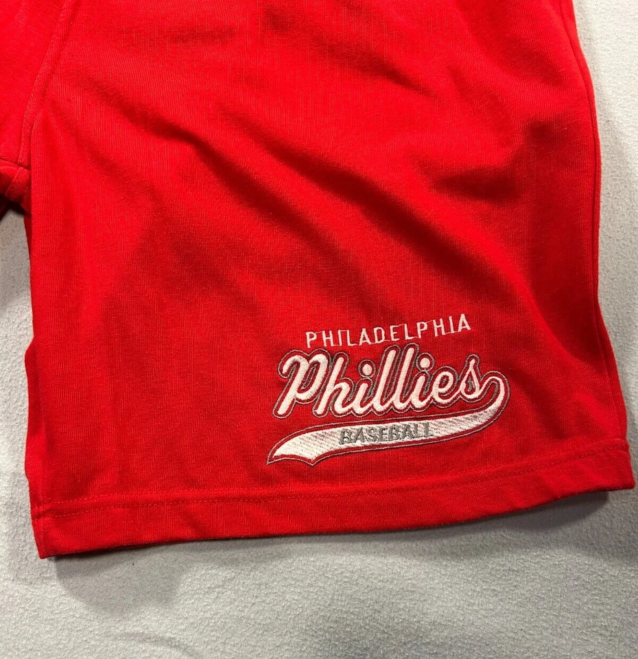 Pantalones Cortos De Colección Starter Philadelphia Phillies Béisbol Años 90 Para Hombre Grandes Rojos RARO Foto 2 de 4