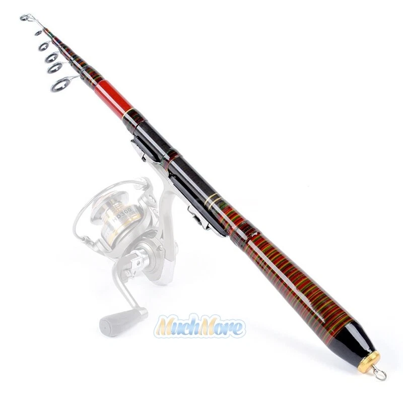 6.9ft Professional Carbon Fiber Telescopic Sea Fishing Rod Travel Spinning Pole - Image 3 of 4