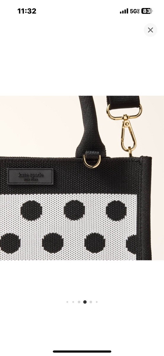 トートバッグ kate spade x Target Polka Dot Knit Crossbody Bag Kate Spade NY x Target BLACK/WHITE Polka Dot Knit Crossbody