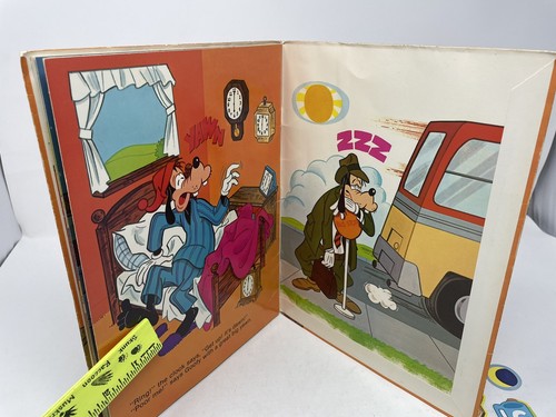 1981 Walt Disney's Put & Play Goofy's Sleepless Night Golden Book PB Vinyl Cling - Picture 6 of 7