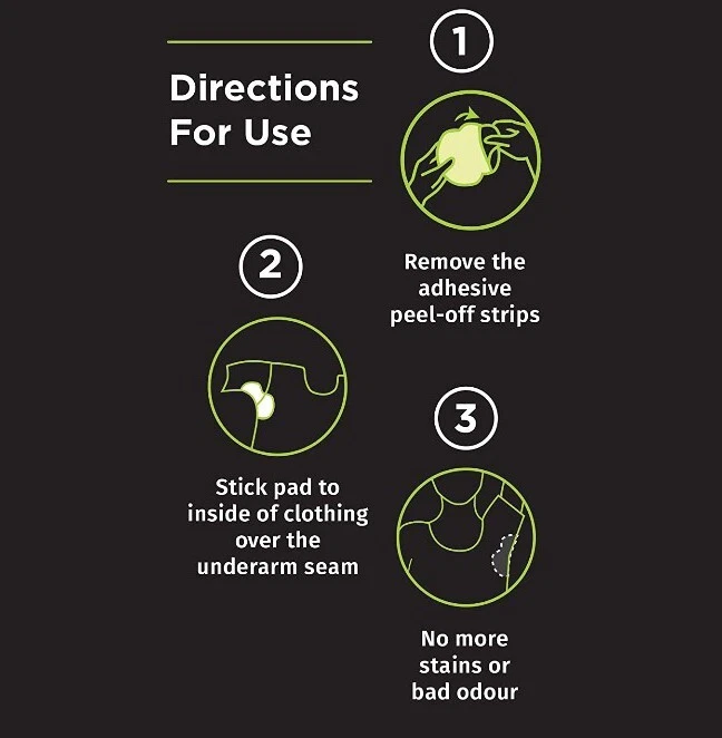 Pee Safe Disposable Underarm Sweat Pads - Straight, Prevents Stains pack of 14 - Image 3 of 4