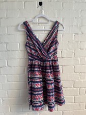 Topshop Ditsy Floral Print Mini Dress Summer Tea Dress Retro Print Uk8