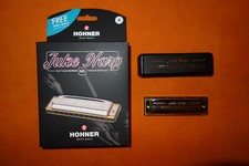 new HOHNER HOHNER JUKE HARP Harmonica Key A w/case Made Germany MS blues country