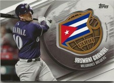 2020 Topps Series 1 YASMANI GRANDAL Global Game Medallion Brewers #GGM-YG Cuba