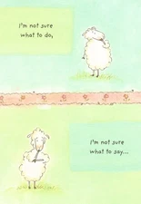 Encouragement Pray White Lamb Ewe Sheep Dayspring Really Woolly Greeting Card