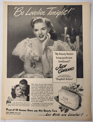 Lux Soap-Judy Garland-My Beauty Facials Bring Quick New Loveliness-Print Ad 1946