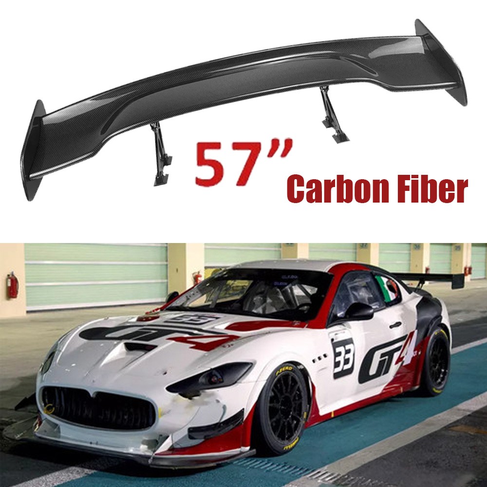Rear Car Trunk Spoiler Lip Wing Carbon Fiber Color For Maserati GTS Gran Turismo