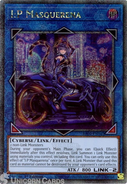 RA02-EN042 I:P Masquerena : Quarter Century Secret Rare 1st Edition YuGiOh Card