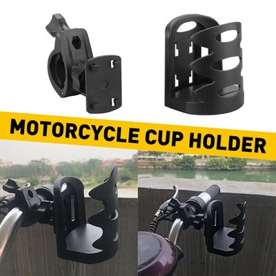 Adjustable Black Handlebar Holder Cup Mount Water Fit Drink Bottle Motorcycle