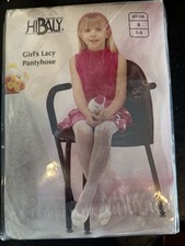 Girl's Lacy Pantyhose Size S 1-3 White - A0226