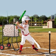 Sports Baseball Cart with Wheels Large Softball Caddy Ball Holder Holds up