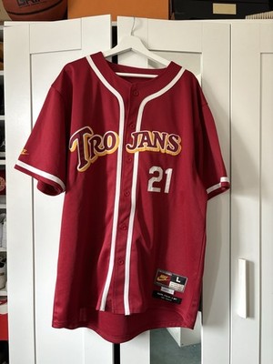 Mark Prior #21 Nike Team USC Trojans College Baseball Trikot L + 2 Länge