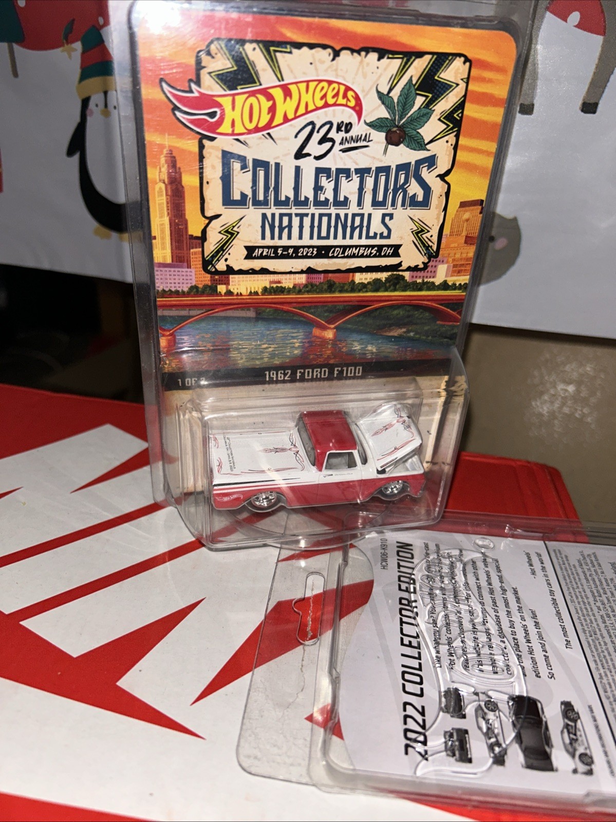 Hot Wheels Rlc Convention F100 Red Rare With Protector 1/64 Fine Detail